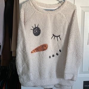 Snowman fuzzy sweater